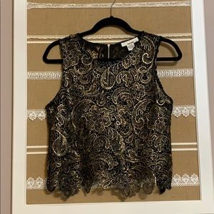 Sans souci gold/black lace top